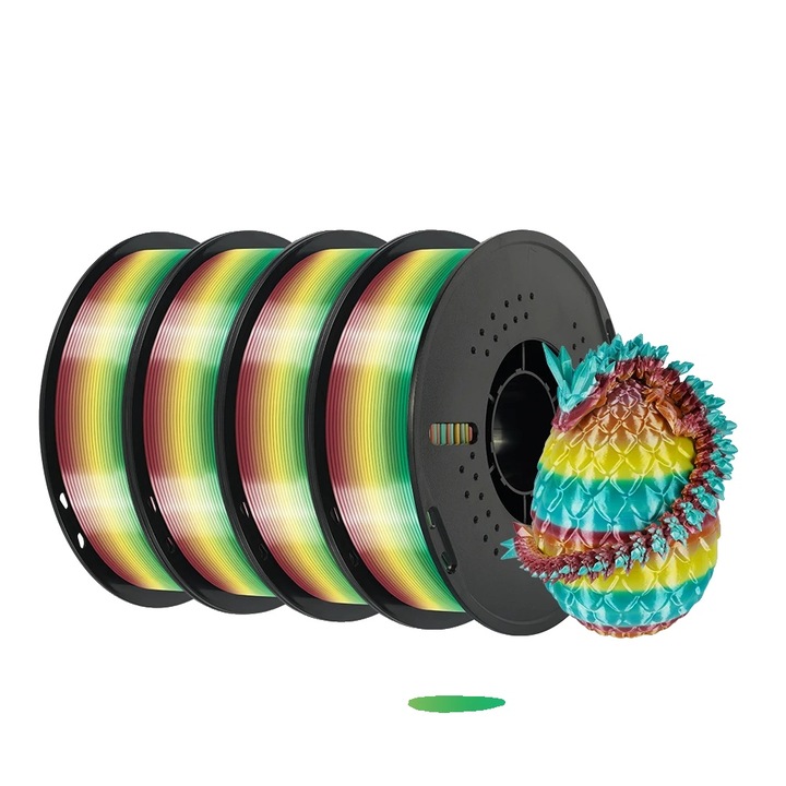 Filament 3D, 4KG Silk Macaron PLA, finisaj matasos, 1.75mm