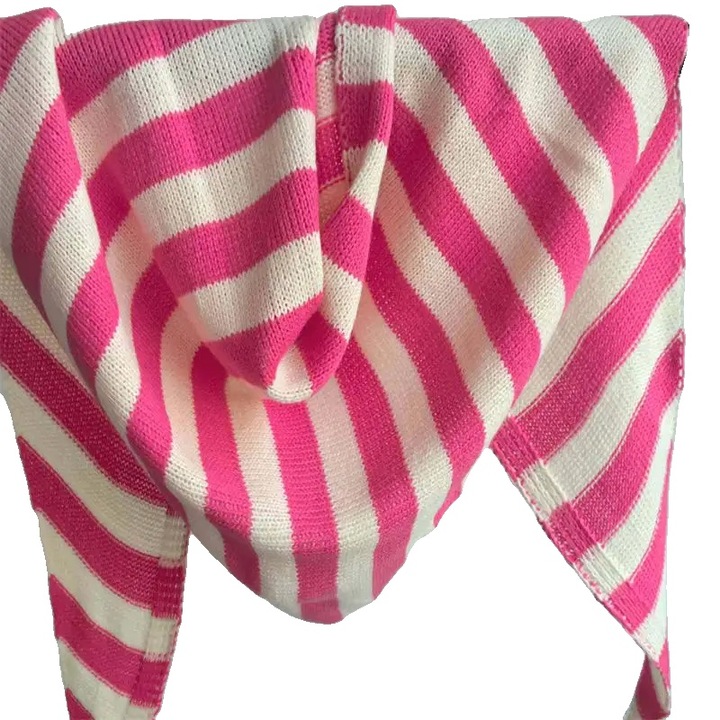 Esarfa din acril moale, design in dungi, stil B, o singura marime