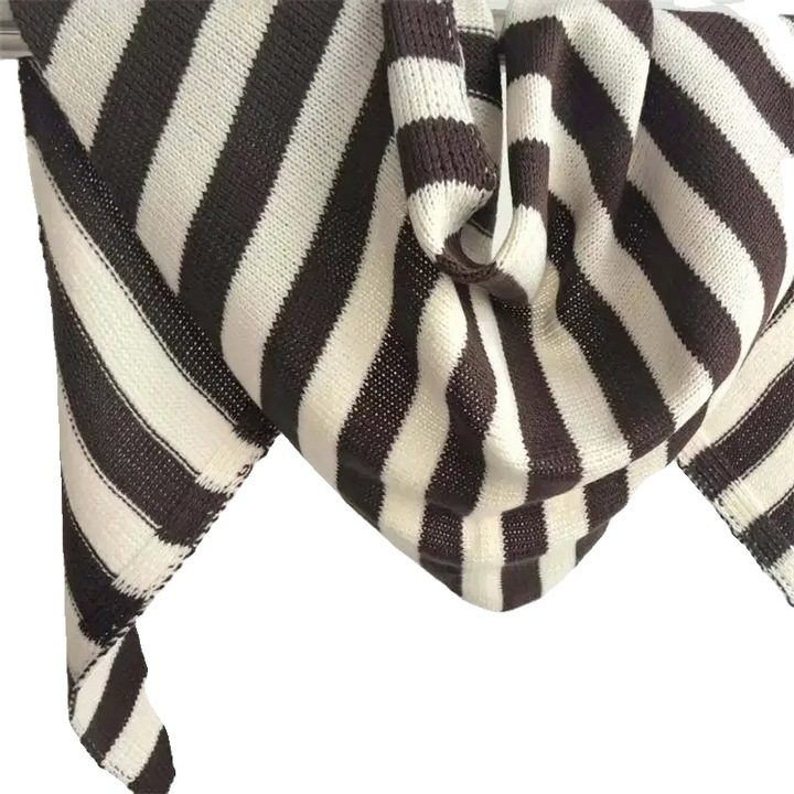 Esarfa din acril moale, design in dungi, stil D, o marime