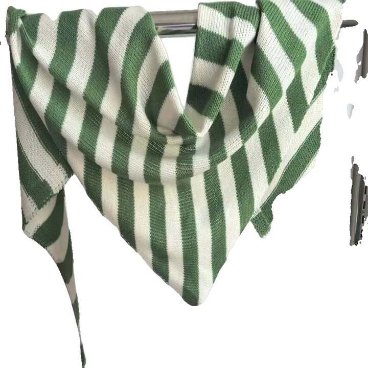 Esarfa din acril moale, design in dungi, stil E, o singura marime