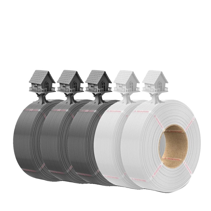 Filament 3D, 1.75mm, 3 kg 2 fehér, újrahasználható orsókkal kompatibilis