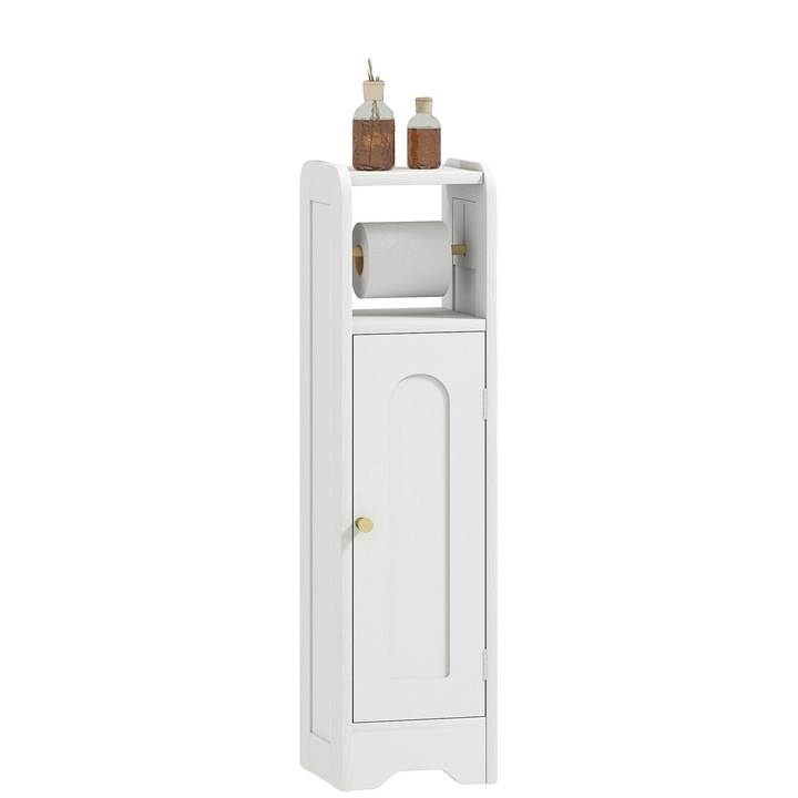 Dulap de baie, design modern, raft ajustabil, alb, 21x20x79cm