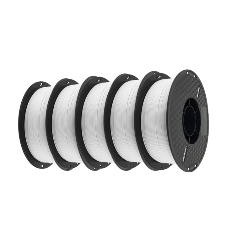 Filament 3D, HS-PLA, set 5 role 1kg, alb, 1.75mm