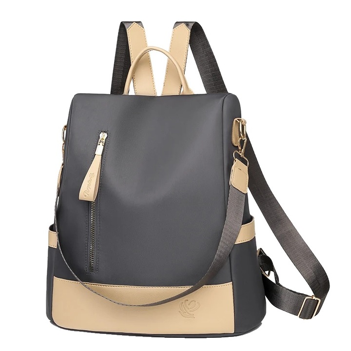 Rucsac casual, impermeabil, gri, 20L, design modern