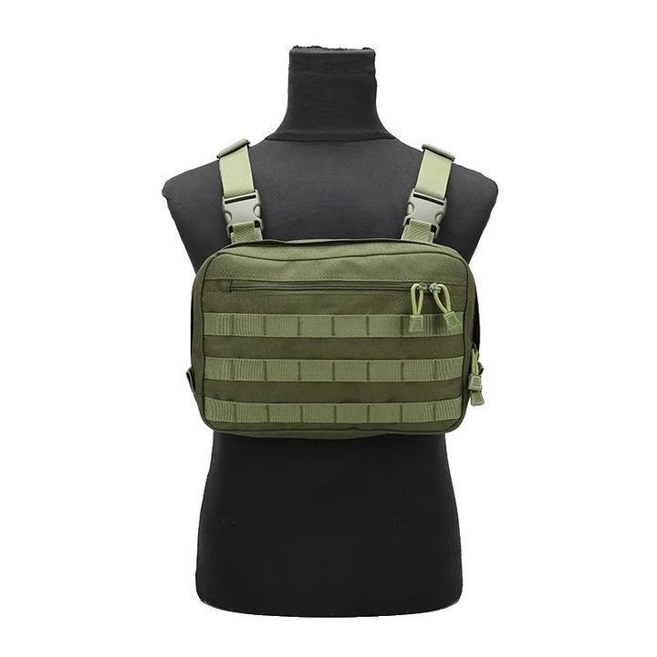 Sport övtáska, könnyű kialakítás, nagy kapacitás, zöld, 33x21x5cm