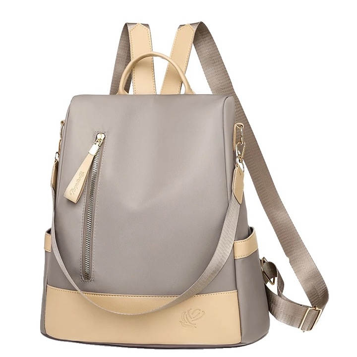 Rucsac casual, impermeabil, khaki, 20L, design modern