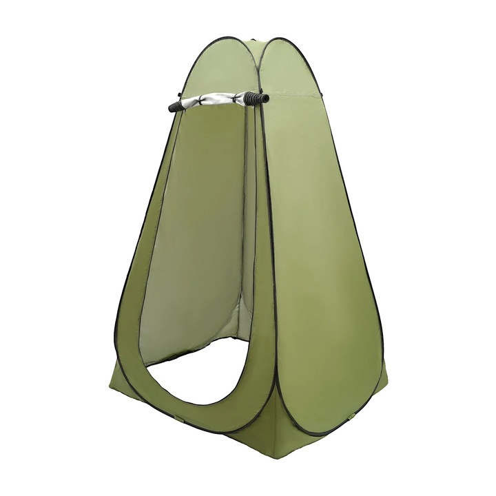 Cort de dus, design spatios, montare rapida, verde, 3.94x3.94x6.23ft