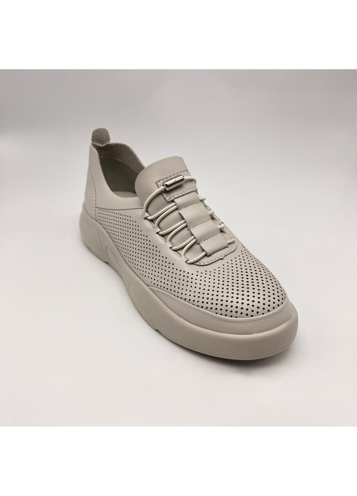 Tenisi dama Lady Star, slip-on, perforati, bej, Bej