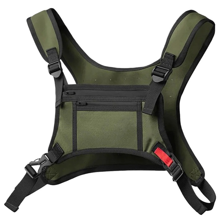 Sport övtáska, könnyű kialakítás, vízálló anyag, katonai zöld