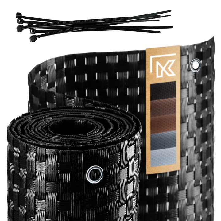 Panou de confidentialitate, 0.9m x 3m, material technorattan, rezistent la intemperii, pentru balcoane si terase