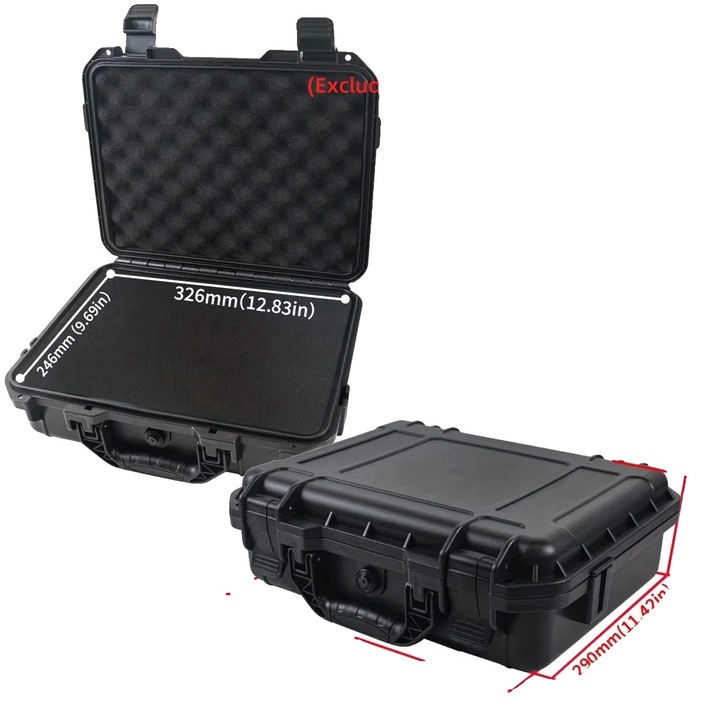 Szerszámosláda, vízálló, ütésálló, 363x290x114mm