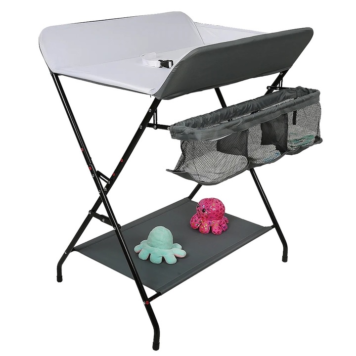 Masa de infasat, design ergonomic, stocare convenabila, gri, 25kg