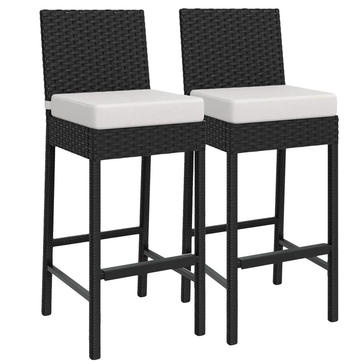 2 bárszék szett, ergonomikus kialakítás, tartós szerkezet, bézs, 300lbs