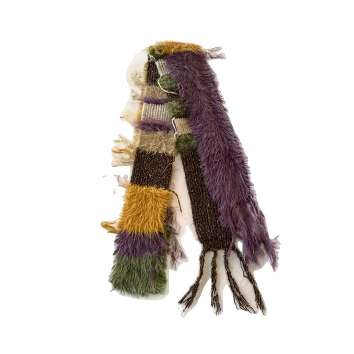 Esarfa tricotata, design versatil, violet, o marime