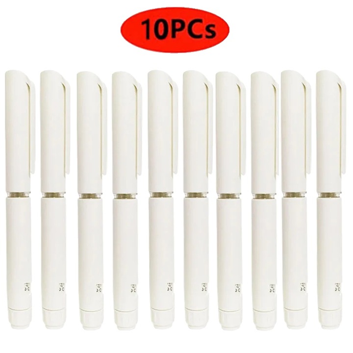 Set 10 pixuri de injectie, design usor, compatibile cu cartuse de cerneala de 3ML, plastic de inalta calitate