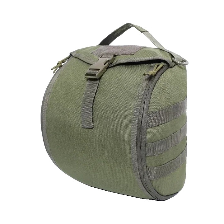 Geanta de protectie pentru casca, design portabil, capacitate de stocare 20L, verde armata