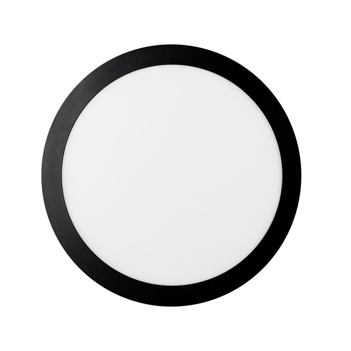 Mini panou LED rotund 24W 6400K IP40, negru, Novelite