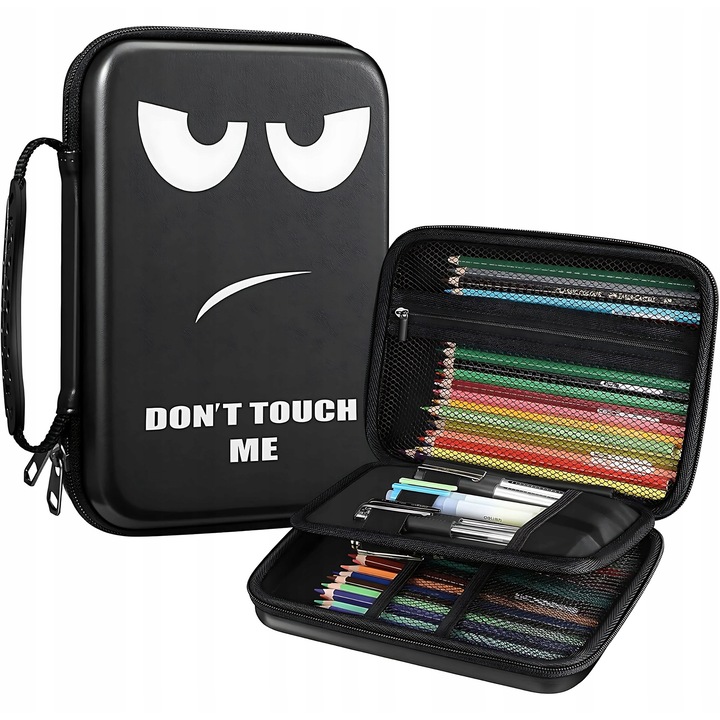 Toll doboz, nagy, fekete, belső rendszerezővel, 21,8x16x5,3cm, cipzárral, felszerelés nélküli szett