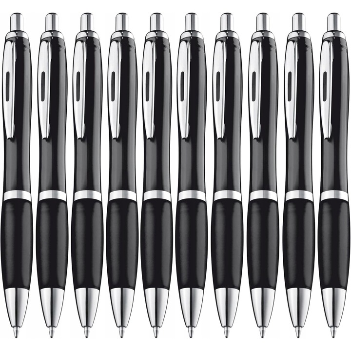 Set 20 pixuri ergonomice, albastru, cu mecanism retractabil, reutilizabile