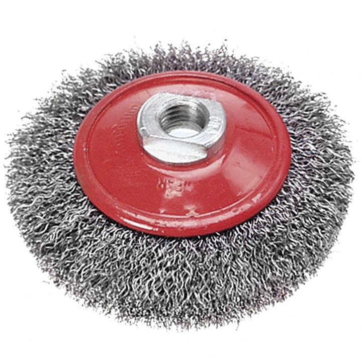 Perie sarma VERTO, 100mm, M14, inox