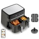 Friteuza Tefal EY9018 Dual Easy Fry, 5,2/3,1 l, 2 sertare, neagră