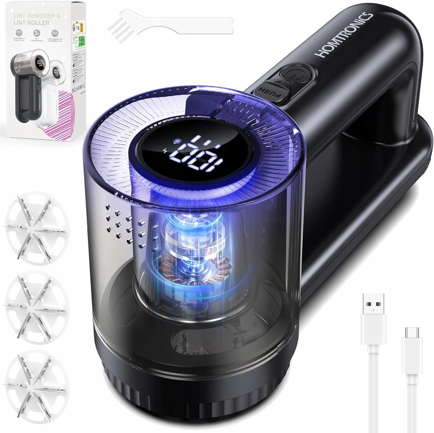 APARAT DE CURATAT SCAME ELECTRIC USB-C CU LED 6 LAME 3 VITEZE RECIPIENT MARE