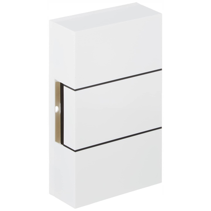 Sonerie electrica Honeywell Gong Ding Dong, 2 tonuri, 80dB, alimentare cu baterii sau transformator, 15m/60m