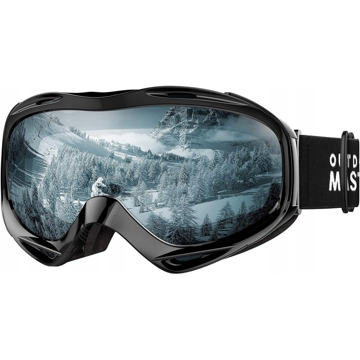 Ски очила OTG UV400, против замъгляване, черни