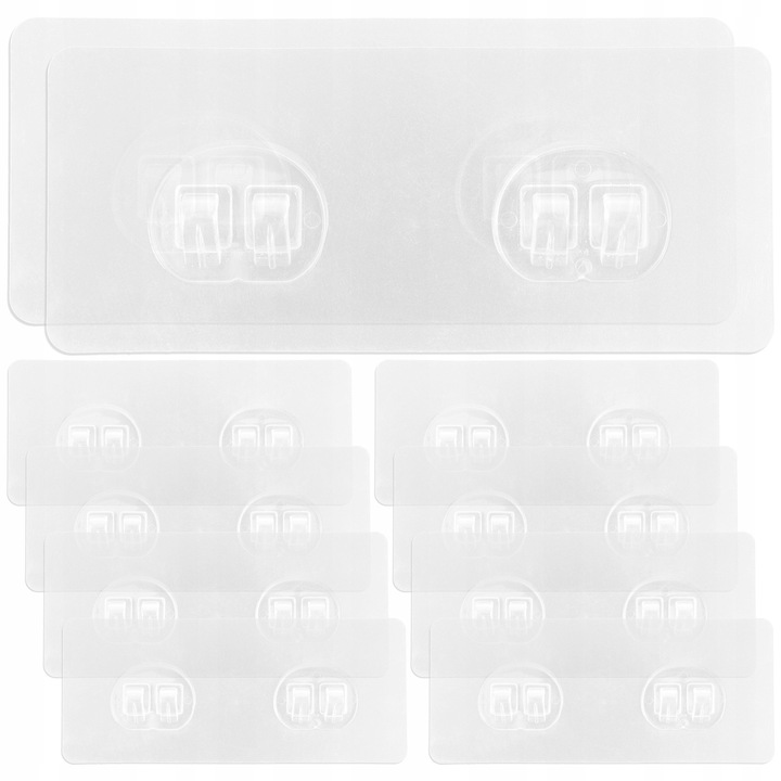 Set 15 Haciucuri Autoadezive pentru Baie, Waterproof, 3 Dimensiuni, Transparent