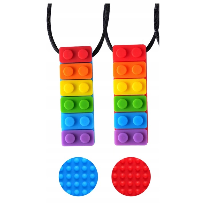 Set 2 bratari terapeutice antistres pentru copii, multicolor