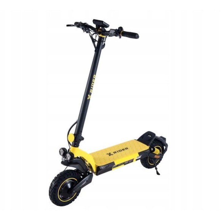 Trotineta electrica Manta F10 Pro 2x1000W, 20 km/h, galben, 132x118x64cm