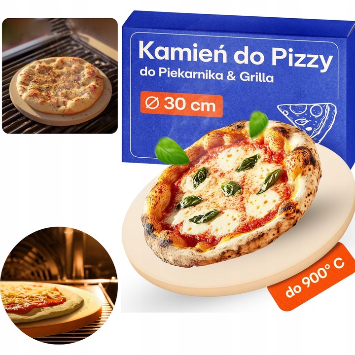 Tava de copt Kalorik, piatra de copt, 30cm, rezistenta la temperaturi de pana la 900C, utilizare universala