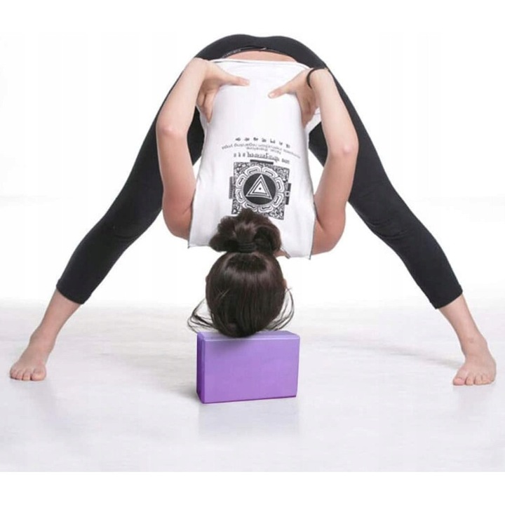 Set 2 Klocki Yoga, liliowy, 23,1x15x7,6cm, EVA antiderapant