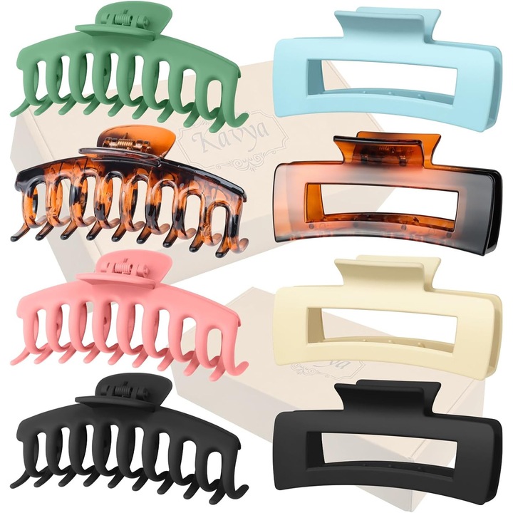 8 db hajcsat szett, pasztell, modern design, csúszásgátló, 8 darab