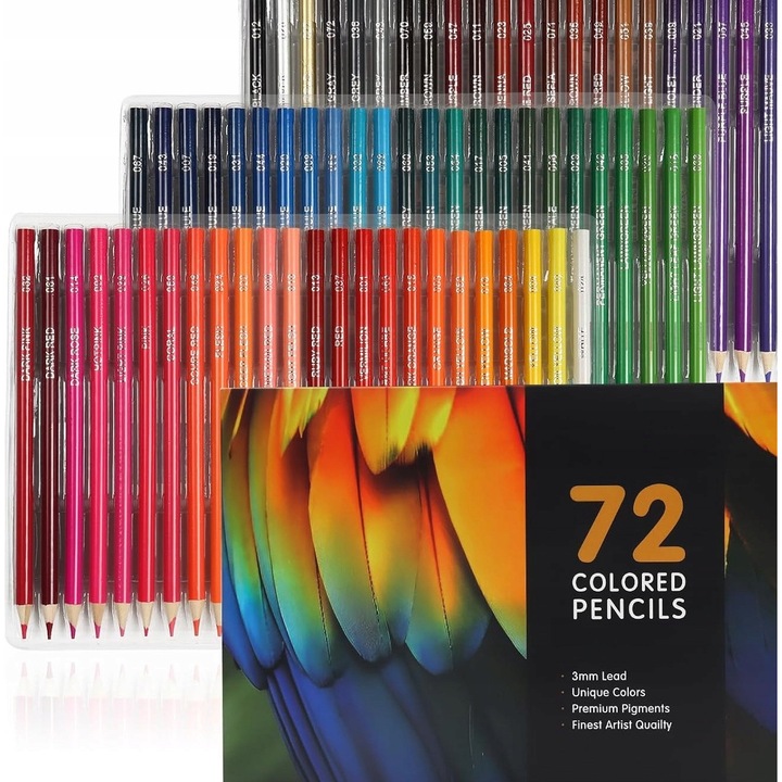 Set creioane colorate 72, multicolor