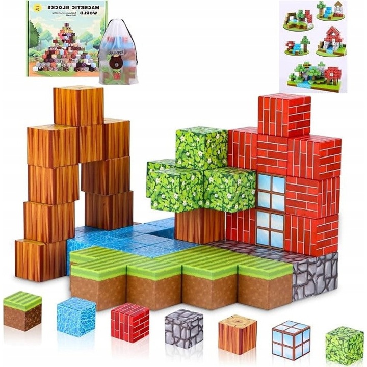 Комплект за конструиране, 80 магнитни блокчета