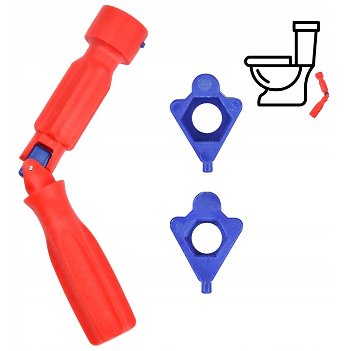 Cheie montaj universala pentru toaleta, 10x13x17mm, material ABS, antiderapant