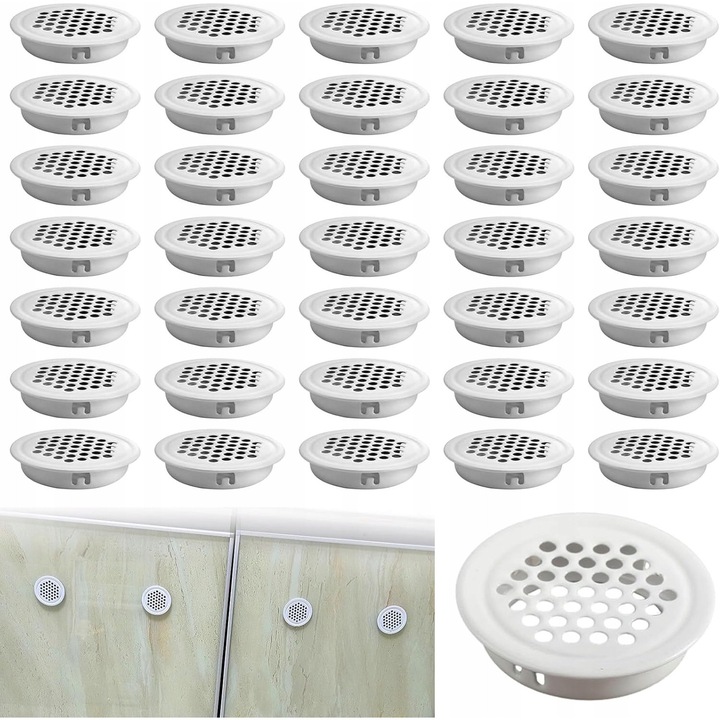 Set 30 grile Ventilatie, Dimensiune 30x30mm, Utilizare Universala