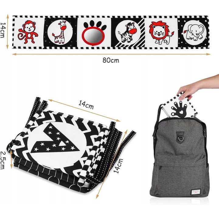 Kétoldalas szenzoros kártya gyerekeknek