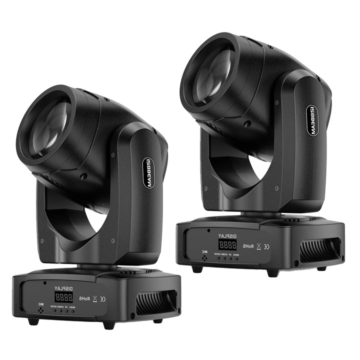 Подвижна лампа, черна, 11/13 канала, универсален контрол, 110-220V