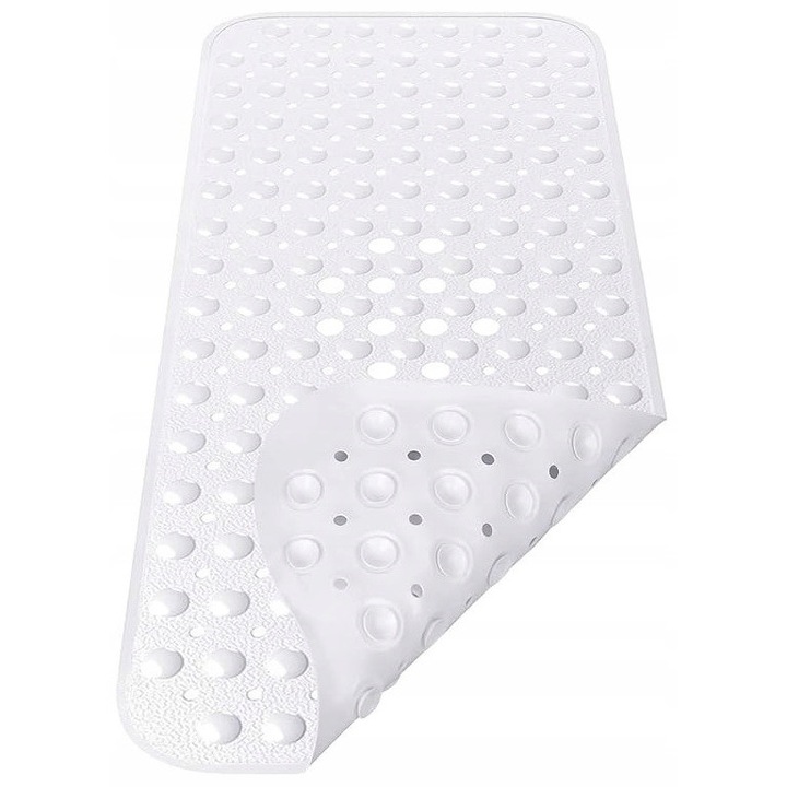 Mata antiderapanta pentru baie, 100x40cm, 200 ventuze, antibacteriana, ecologica