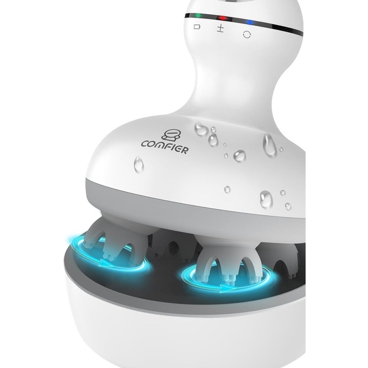 Aparat de masaj pentru scalp, Alb, 4 moduri