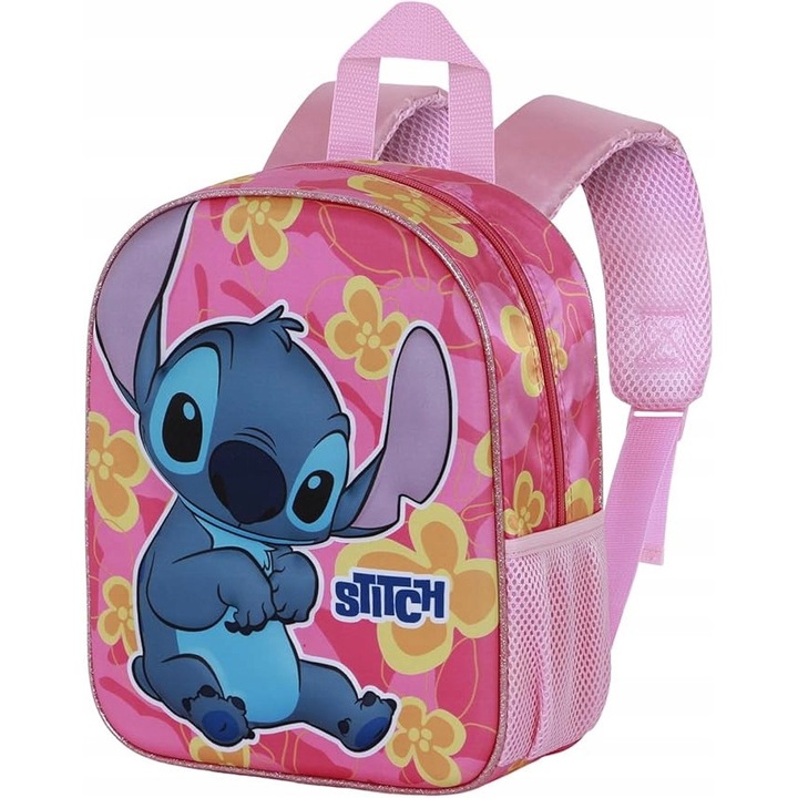 Hátizsák, Disney, Lilo & Stitch mintával, Rózsaszín, 25x30cm