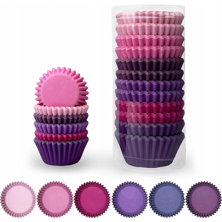 Set forme prajituri, Inny, mini forme pentru muffins, 300 bucati, colorate