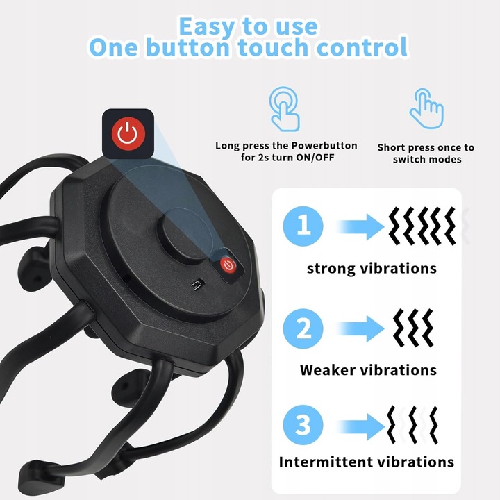 APARAT DE MASAJ PENTRU SCALP CU 8 CONTACTE VIBRANTE SI TREI MODURI DE LUCRU