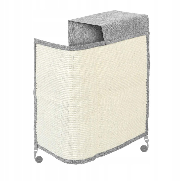 Постелка за драскане за котки, 43.5x30.5x4.9см, сива, комплект за ляв/десен диван