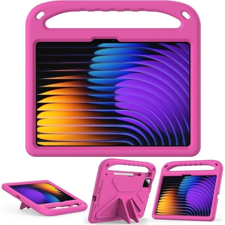 Husa tableta Sonique Jazzy Kidsafe, antisoc, anti-alunecare, cu suport, pentru Xiaomi Pad 7 11.2 / Pad 7 Pro 11.2, colorat