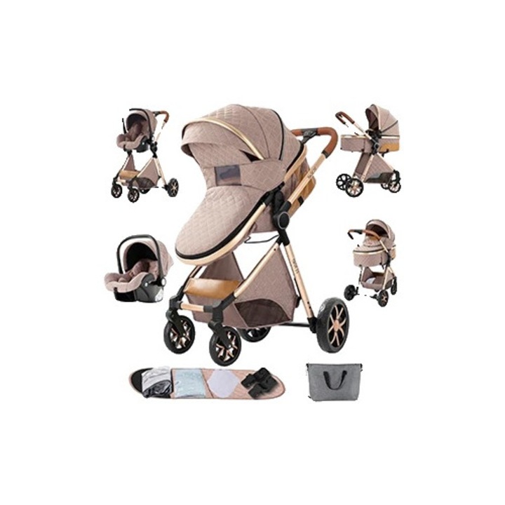 Marsupiu 3-IN-1, design usor si compact, culoare khaki, dimensiuni compacte