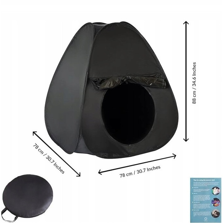 Cort pentru copii, NAMIOT DOMEK, 78x78x88cm, pentru autism si ADHD, design estetic