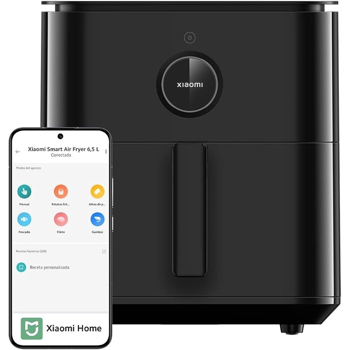 Фритюрник Xiaomi Air Fryer 7 в 1, XXL капацитет 6,5 L, 1800W, черен